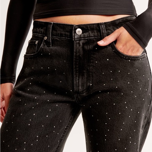 Abercrombie Low Rise Baggy Shine Jeans - Picture 4 of 4